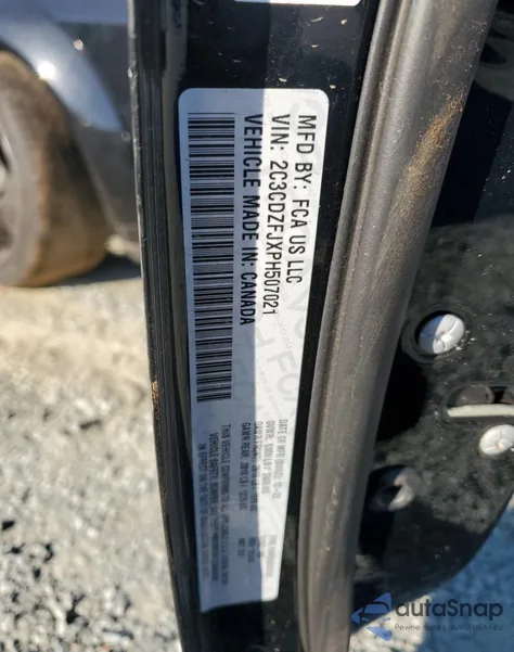 2023 Dodge Challenger R/T Scat Pack z USA, uszkodzony, nr VIN 2C3CDZFJXPH507021